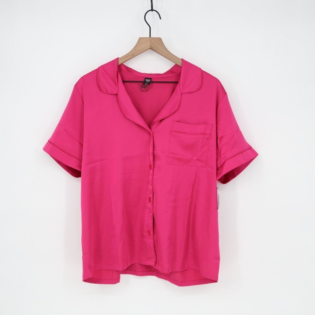 INC International Concepts Intimates 2-PC Pajama Set Womens Large Pink Sleepwear