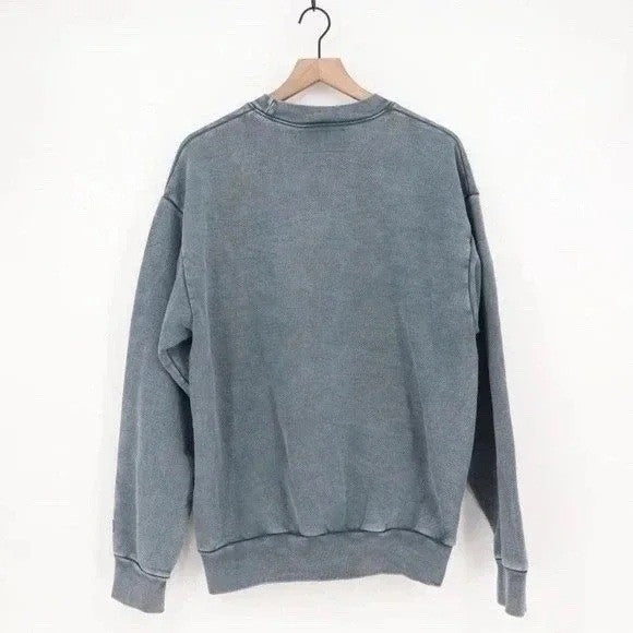 American Giant American Vintage Sweatshirt Unisex M Light Blue Cotton Crew Neck