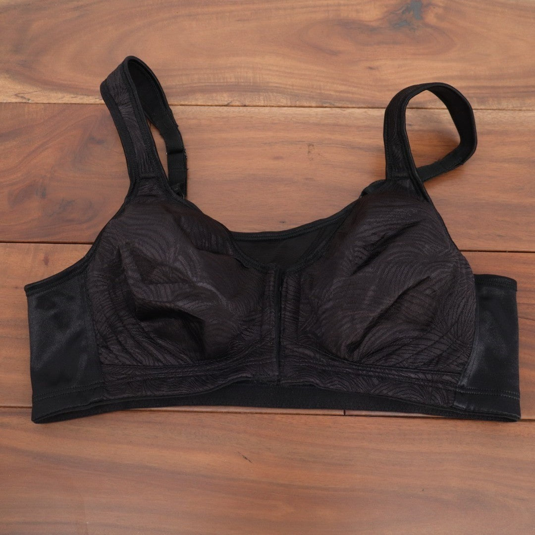 Playtex 18 Hour Front Close Extra Back Support Wireless Bra Womens 36B Black