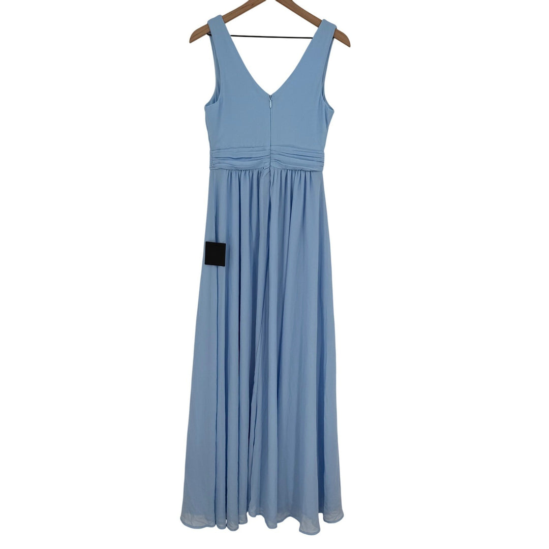 Lulus Thoughts Of Hue Light Blue Surplice Maxi Dress Size S