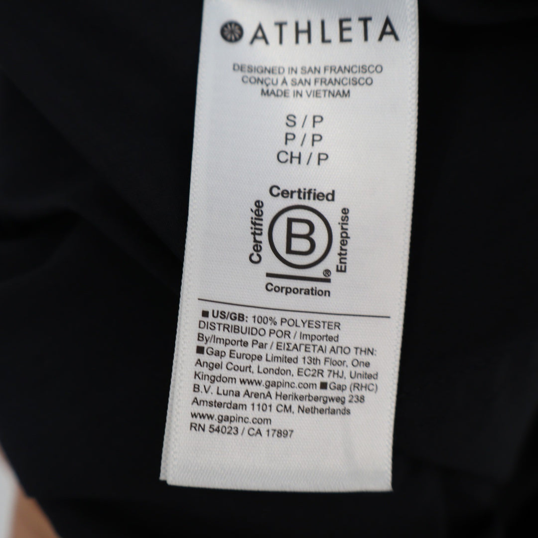 Athleta Black Wide Leg Crop Drawstring Waist Travel Pants Womens Size SP