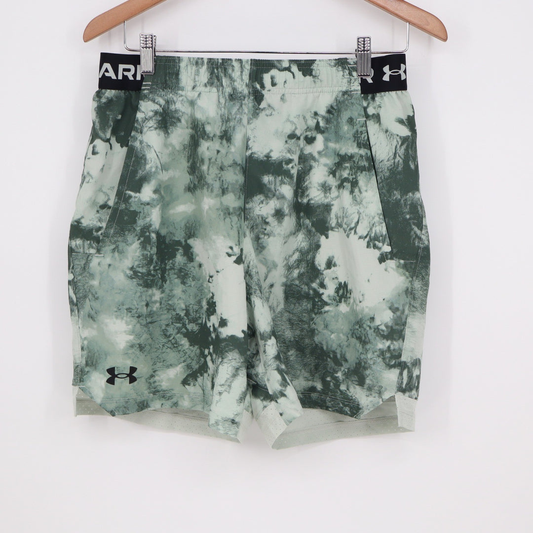 Under Armour Mens Vanish Woven 6in Printed Shorts Green Tie Dye M