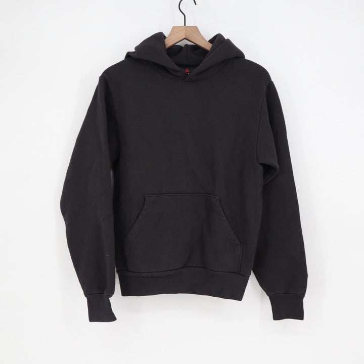 American Giant Hoodie Womens XS Black Cotton Kangaroo Pocket Trademark Logo
