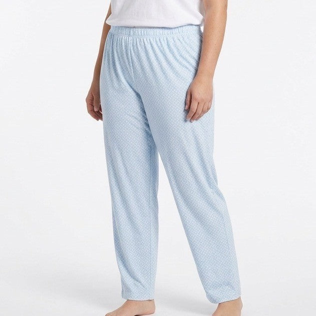 Charter Club Intimates Pajama Pants Womens XL Blue Snowflake Cotton Straight Leg