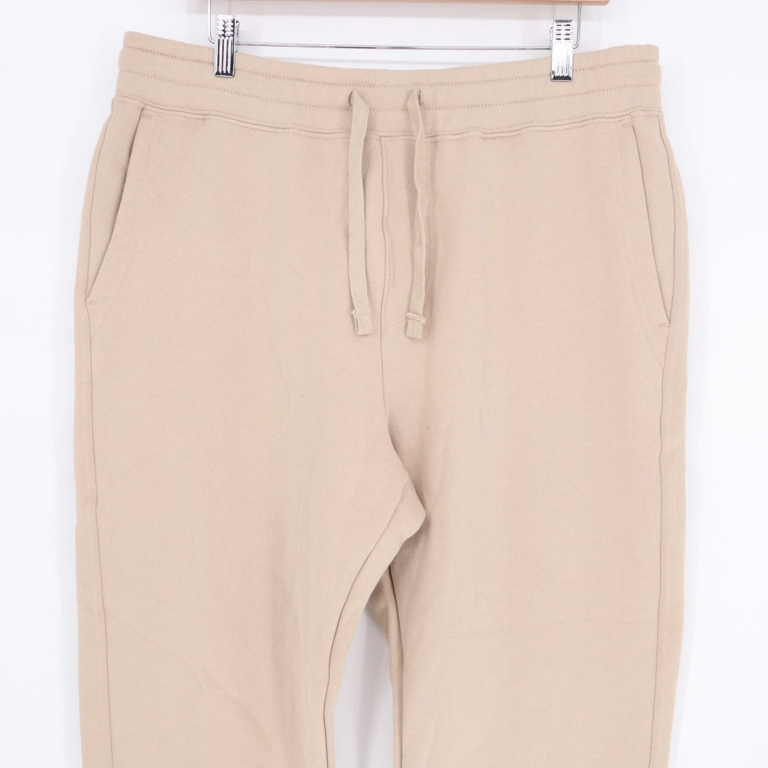 American Giant Classic Sweatpants Mens L Cobblestone Cotton Fleece Drawstring