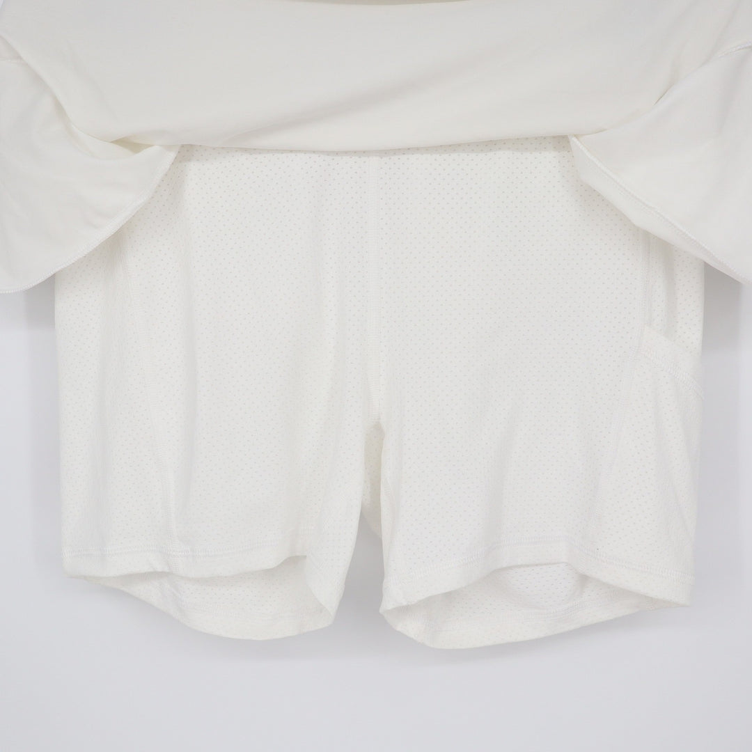 Calia Womens White Athletic Golf Tennis Skort with Built-in Shorts Size M