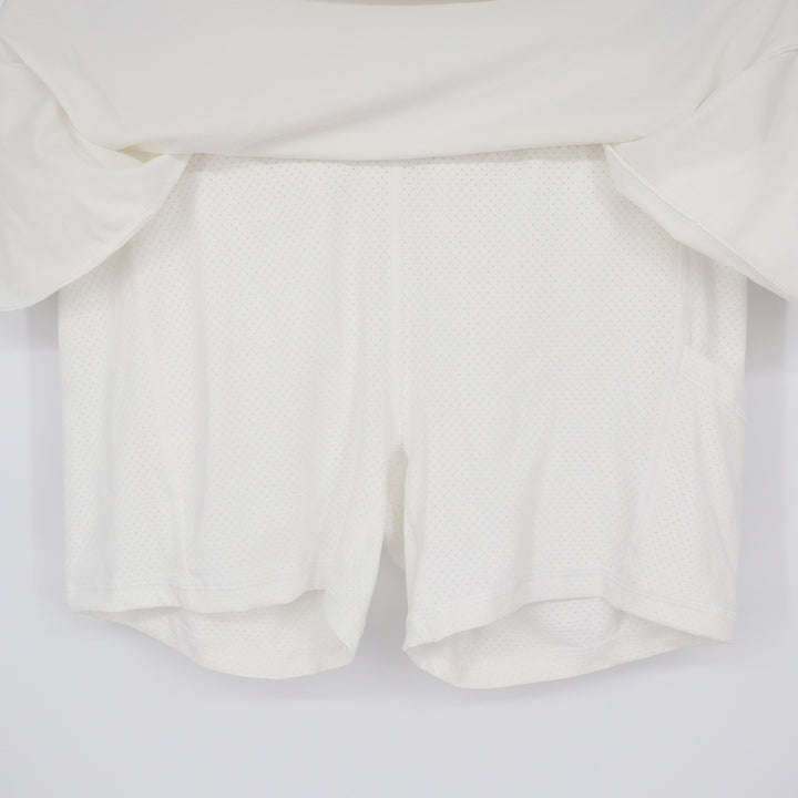 Calia Womens White Athletic Golf Tennis Skort with Built-in Shorts Size M