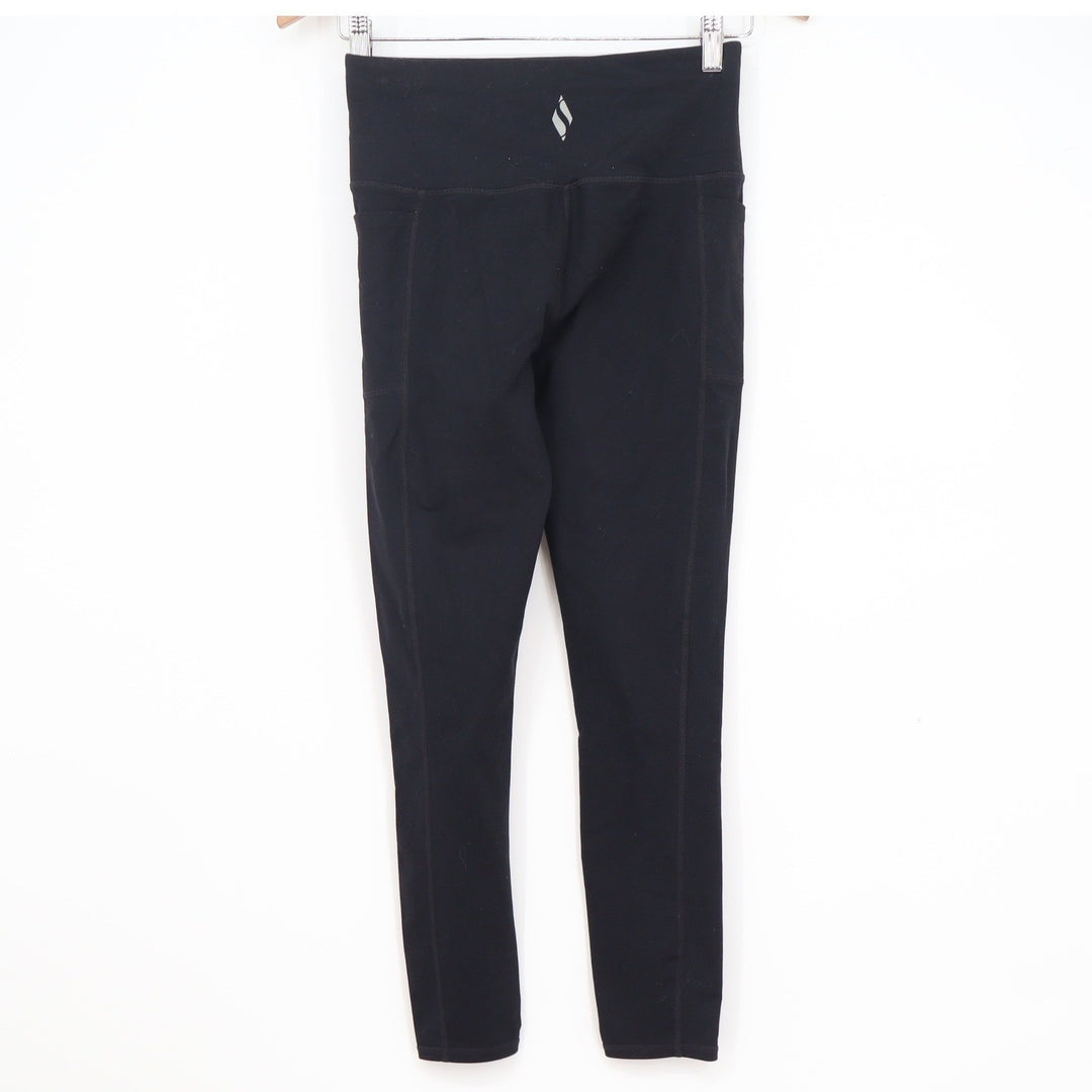 Skechers Womens GOwalk High Waisted Leggings Black Side Pockets Size S