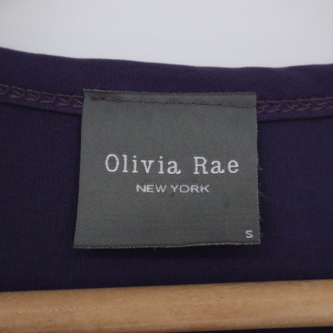 Olivia Rae New York Purple Side Tie Modal Blend T-Shirt Dress Small