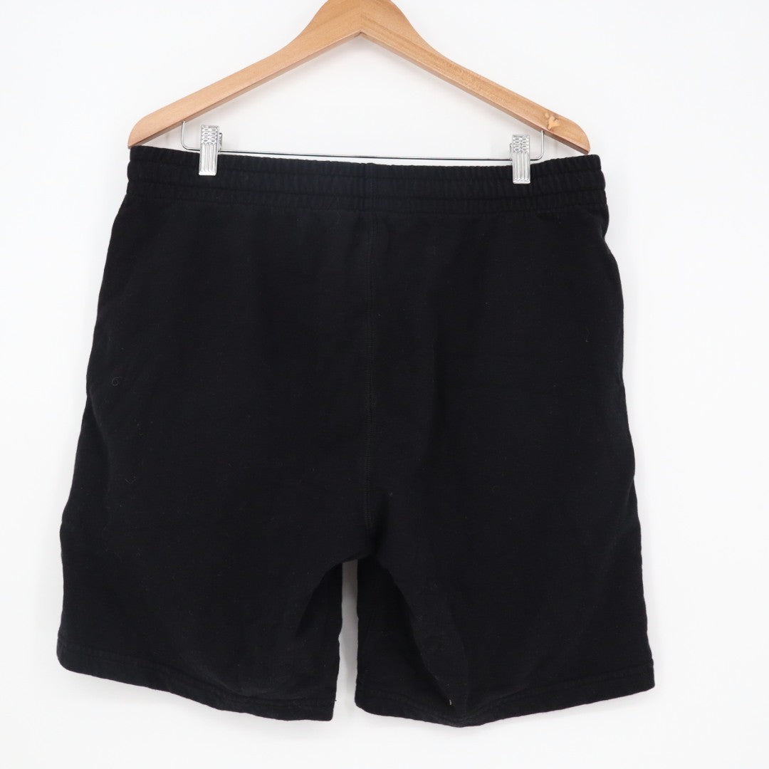 American Giant Sweatshorts Mens Large Black Cotton Logo Slash Pockets Mid Rise