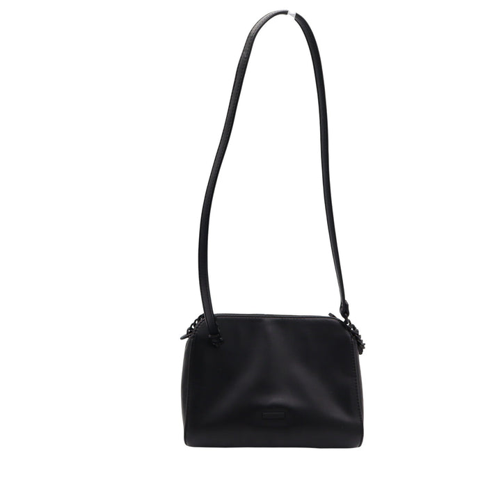 Aldo Black Quilted Crossbody Bag Matte Black Hardware Dual Zip