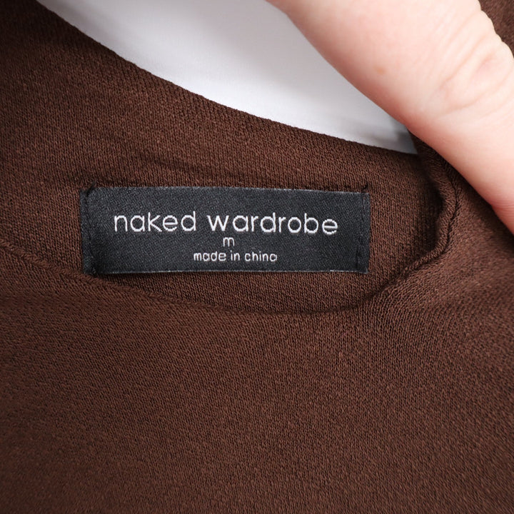 Naked Wardrobe Brown One Shoulder Cutout Mini Dress Size M