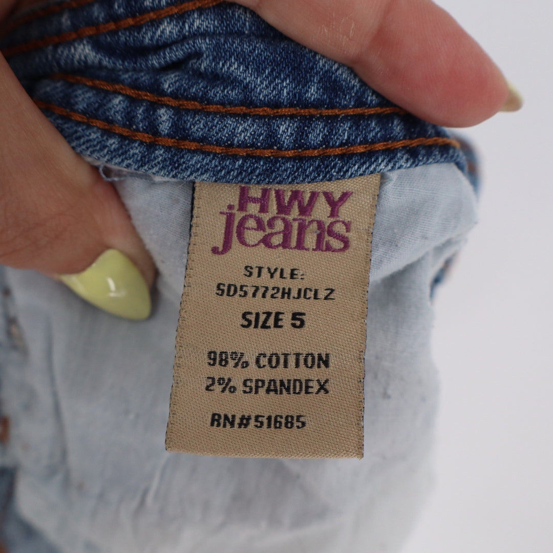Highway Jeans Womens Size 5 Acid Wash Distressed Denim Shorts Low Rise