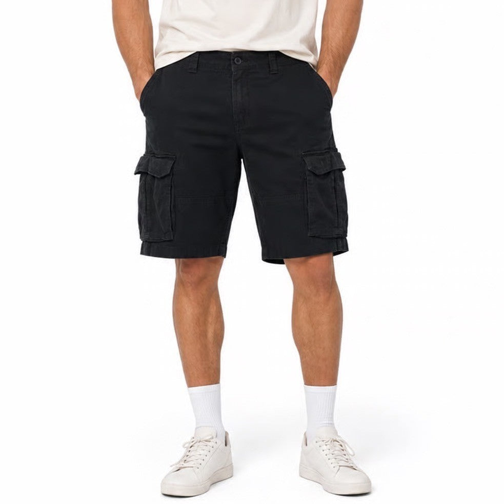 Goodfellow & Co Mens Black Cargo Shorts Size 30 Cotton Stretch Utility Casual