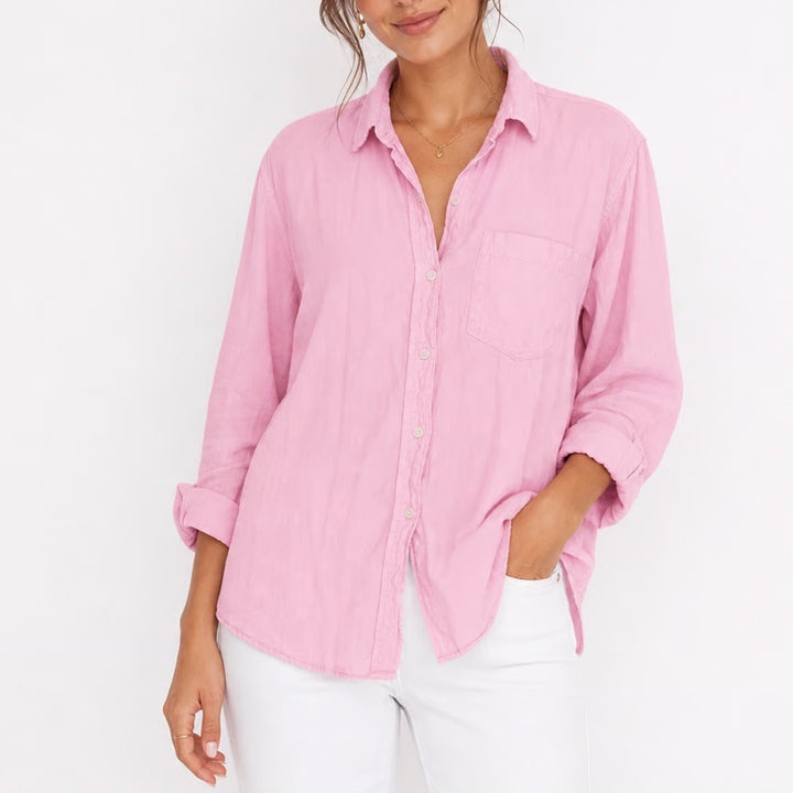 Universal Thread Pink Button Down Shirt Long Sleeve Cotton Classic Fit Large
