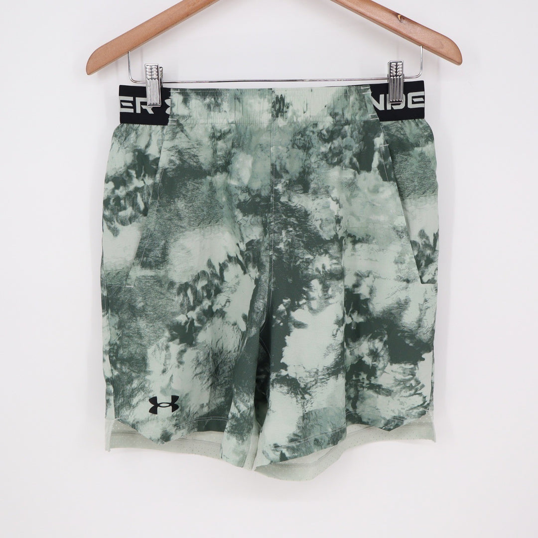Under Armour Mens Vanish Woven 6in Printed Shorts Green Marble Small