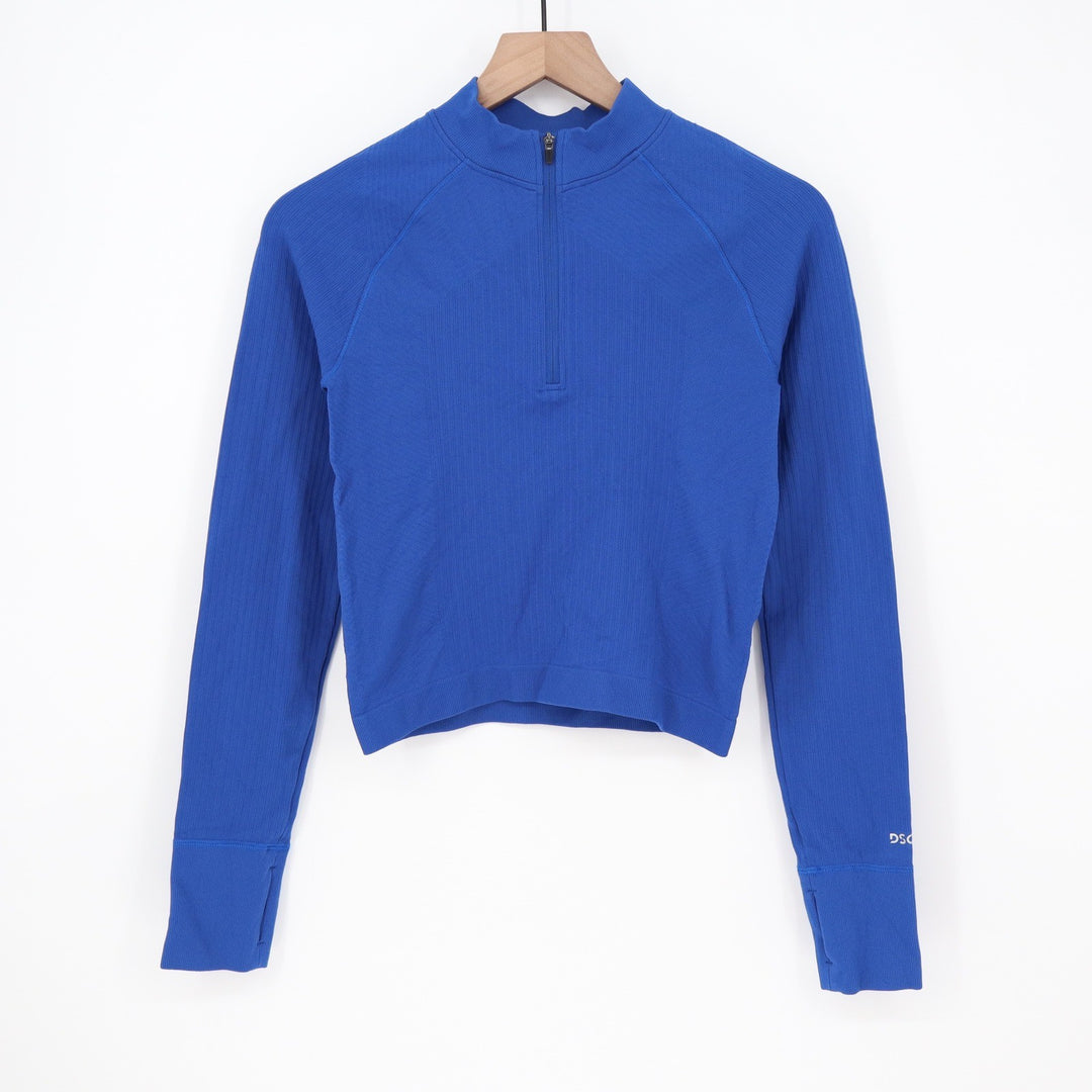 DSG Womens Momentum Seamless 1/4 Zip Pullover Team Royal Blue Size S