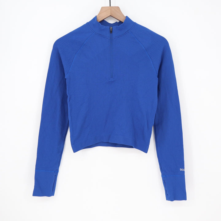 DSG Womens Momentum Seamless 1/4 Zip Pullover Team Royal Blue Size S