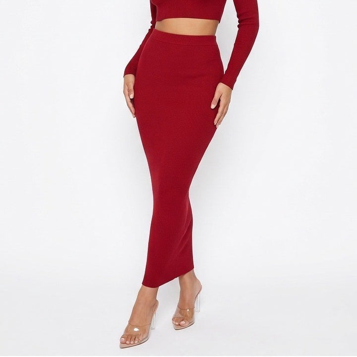 Naked Wardrobe Red Bodycon Midi Skirt NW-S0044 Mens Size M Solid Viscose Blend