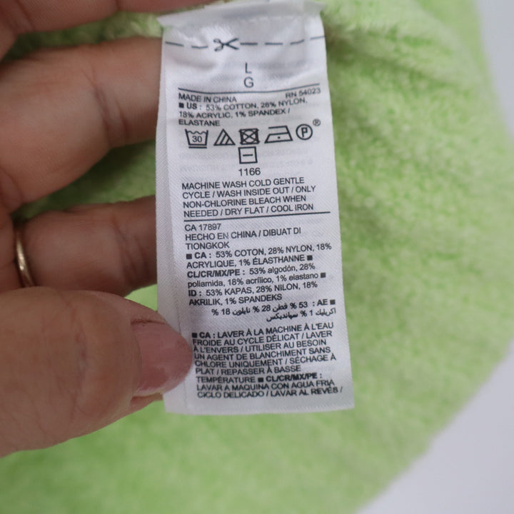 Old Navy Womens Lime Green Textured Knit Crew Neck Pullover Sweater Large L