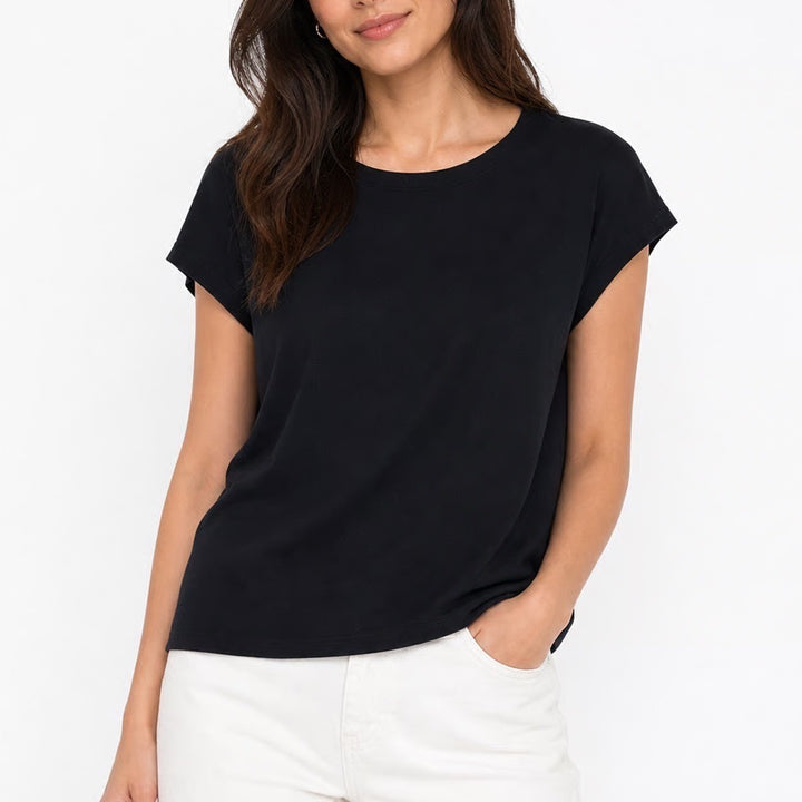 Banana Republic Timeless Tee Navy Blue Cotton Modal Stretch Short Sleeve Shirt L