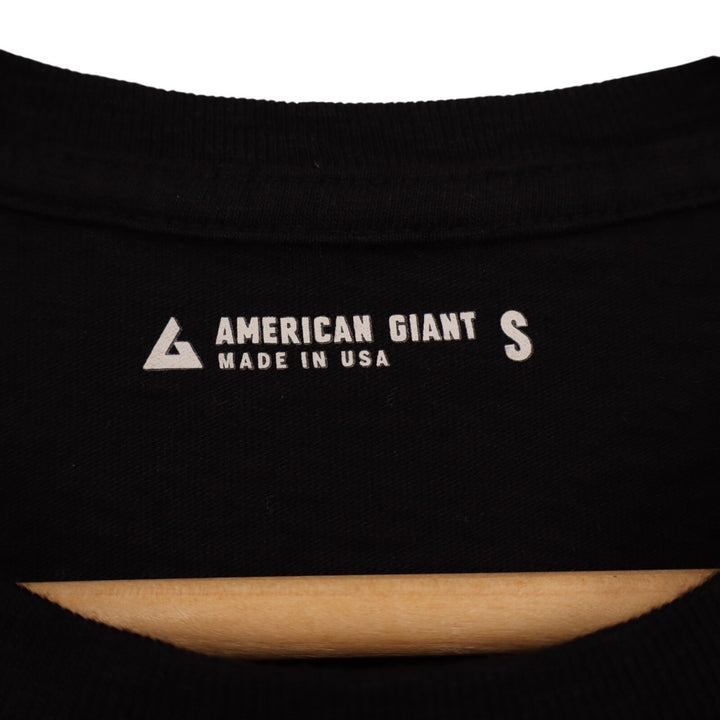 American Giant Premium Slub Crew Tee Shirt Men Small Black Cotton Everyday Wear