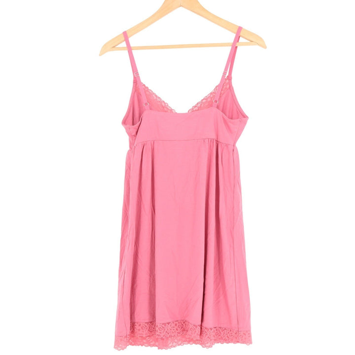 State Of Day Intimates Chemise Nightgown Womens XS Pink Stretch Lace Trim V Neck