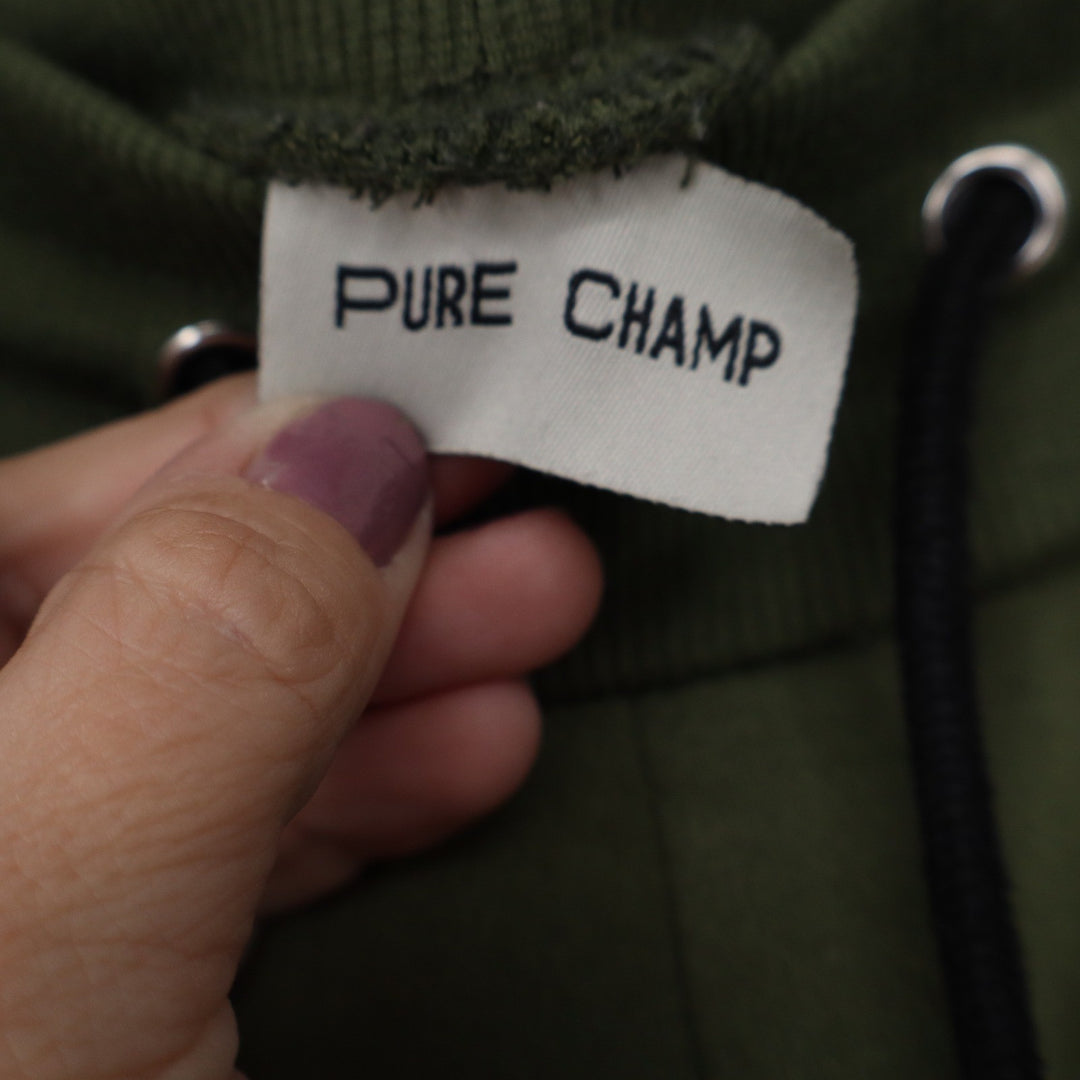 Pure Champ Mens Joggers Olive Green Fleece Sweatpants Zip Pockets Size M 10862