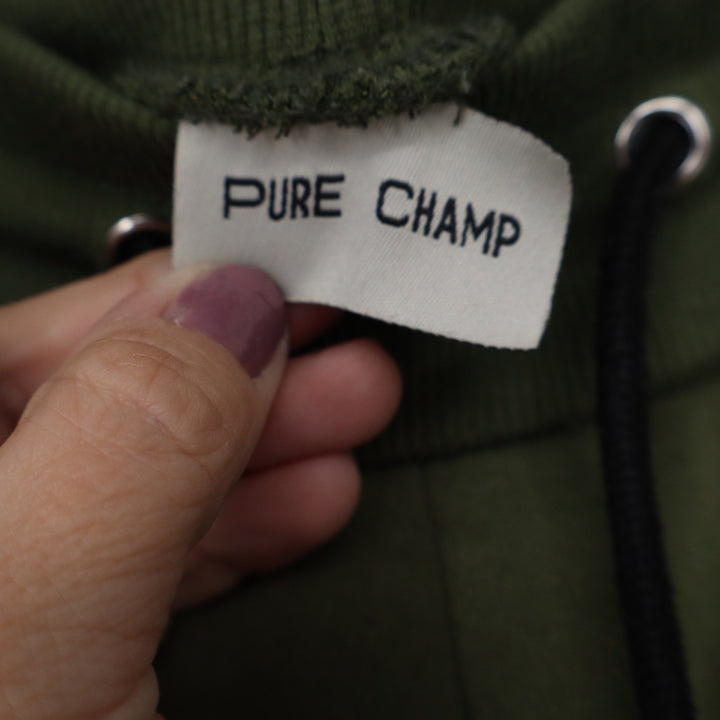 Pure Champ Mens Joggers Olive Green Fleece Sweatpants Zip Pockets Size M 10862