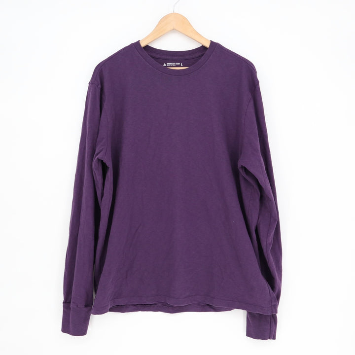 American Giant Premium Slub T-Shirt Mens Large Purple Cotton Knitted Crew Neck