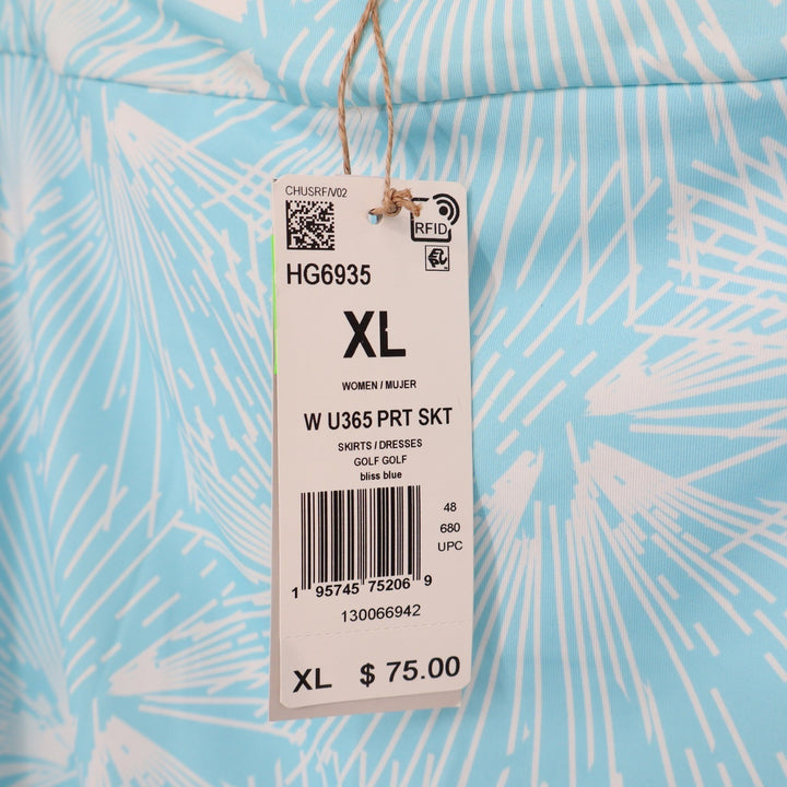 Adidas Ultimate365 Printed Golf Skort Bliss Blue White Womens XL
