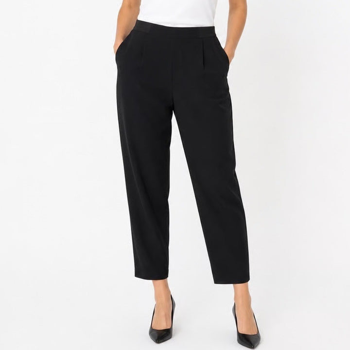 Simply Vera Vera Wang Black Pull On Cropped Trousers Womens Large Stretch Pants