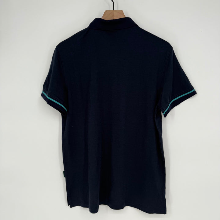 AG Green Label Mens Polo Shirt Navy Blue Size M Short Sleeve