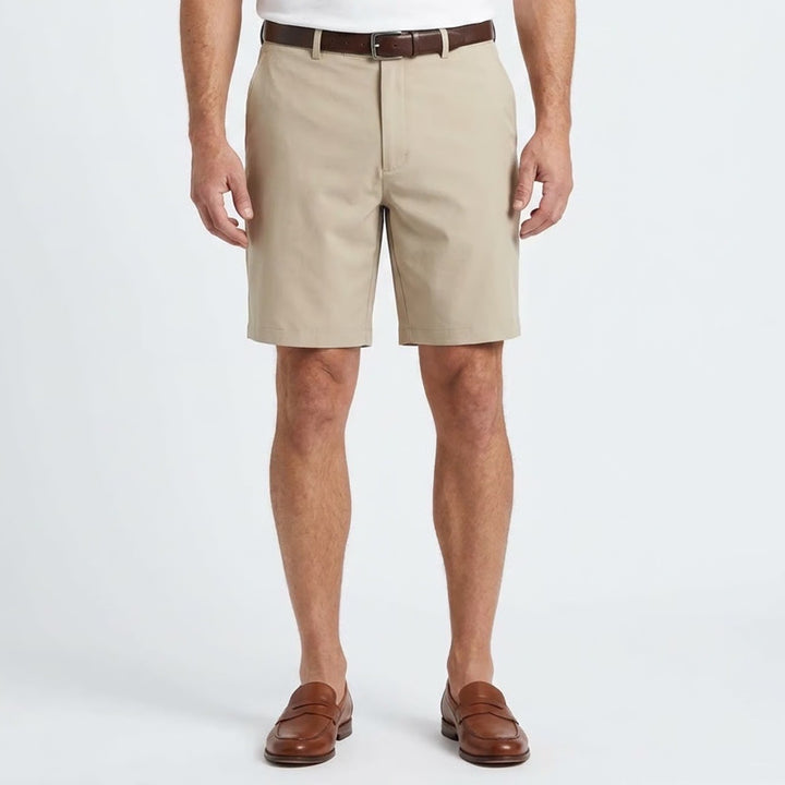 Walter Hagen Mens Big & Tall Golf Shorts Light Khaki 48 Stretch 10in