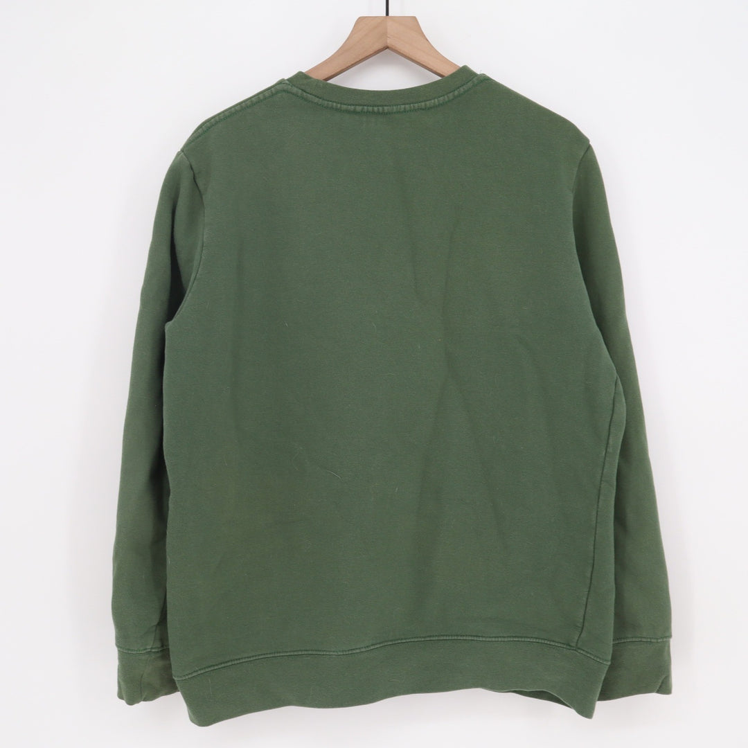 PS/Basics Sweatshirt Mens M Oversized Fit Green Crew Neck Fleece Excellent