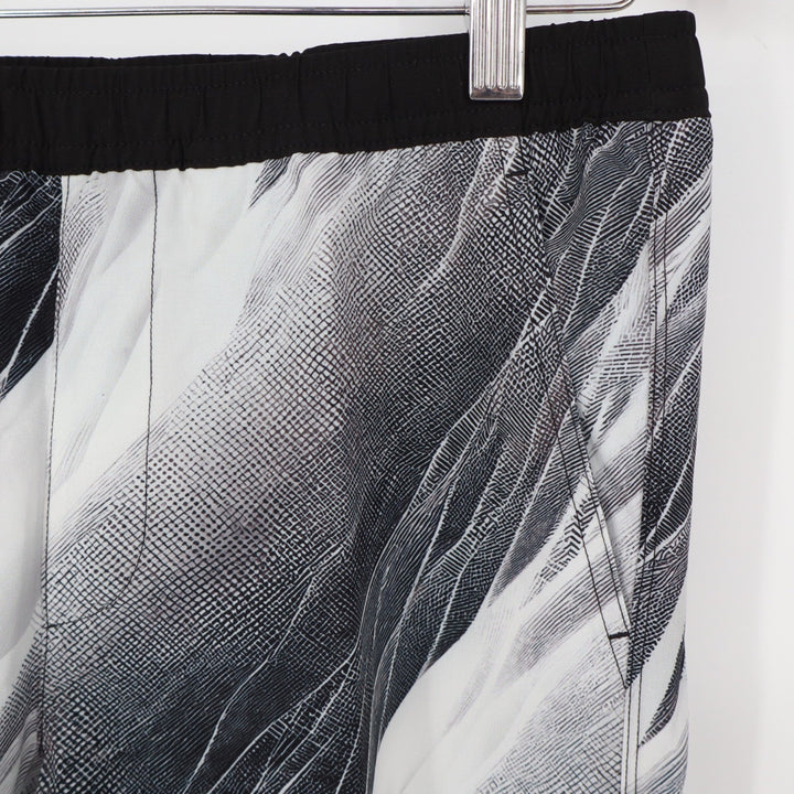 DSG Boys Agility Short Pure White AI Formation Print Black White Large 14-16