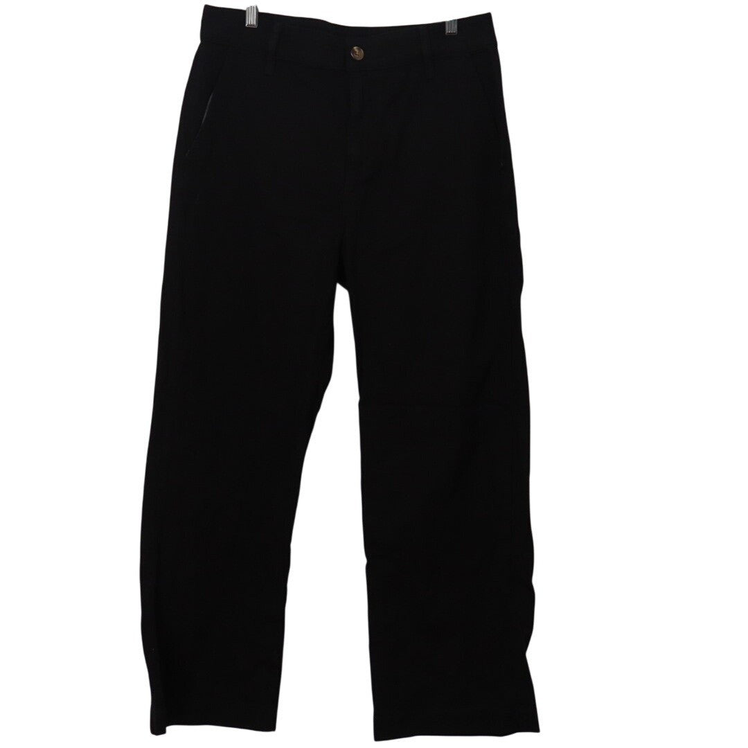 American Giant Ankle Pants Womens 14 Black Stretch Streetwear Cotton Wide Leg