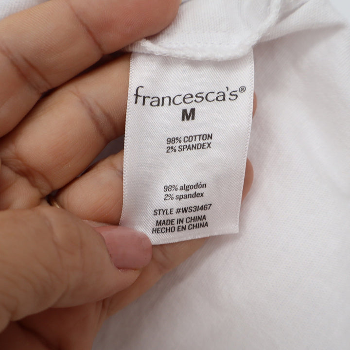 Francesca's White Cotton Wrap Skort Side Tie Shorts Womens Medium