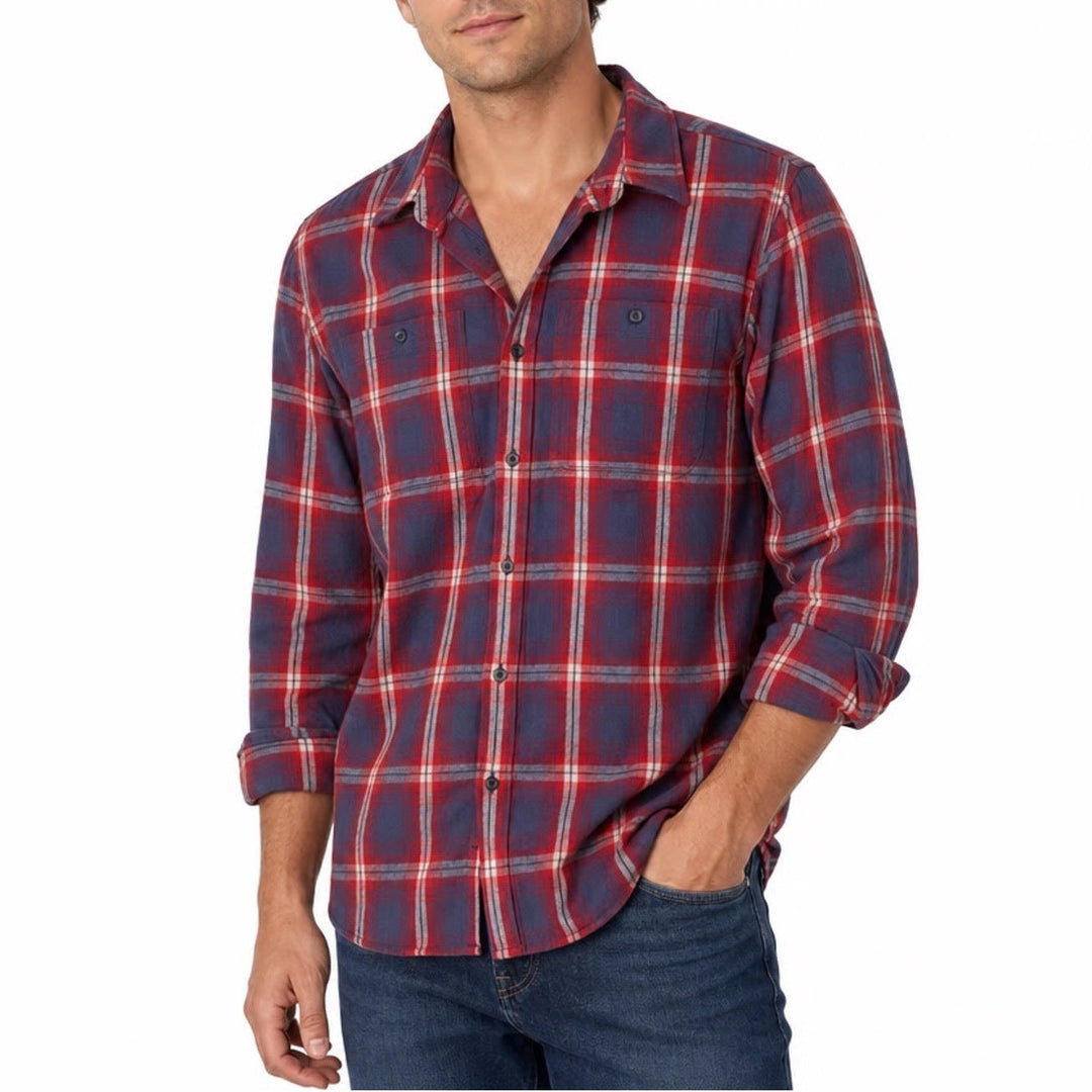 Flag & Anthem Madeelex Flannel Shirt Mens 2XL Multi Plaid Mesh Lined Button Up