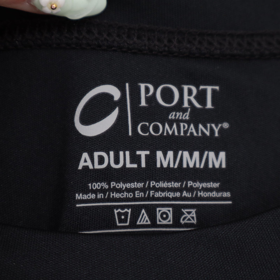 Port & Company T-Shirt Boys Medium Black VILLE Crew Neck Short Sleeve Pullover