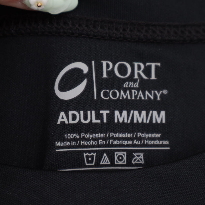 Port & Company T-Shirt Boys Medium Black VILLE Crew Neck Short Sleeve Pullover
