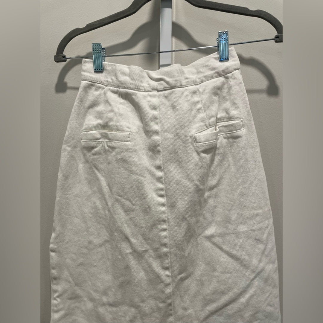 Silk Laundry Canvas Cargo Skirt Size XS
