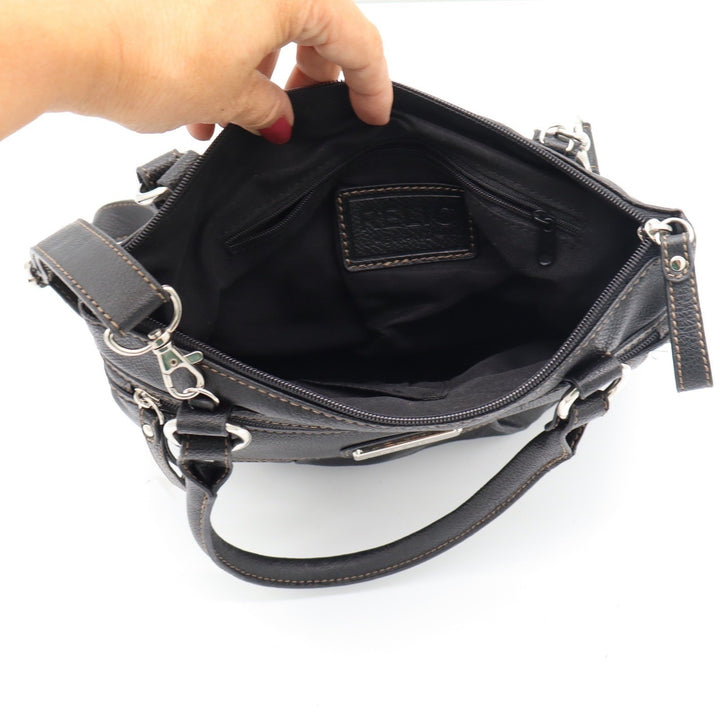 Relic Handbag Women's OS Crossbody Satchel Black Faux Leather Multi-Pocket