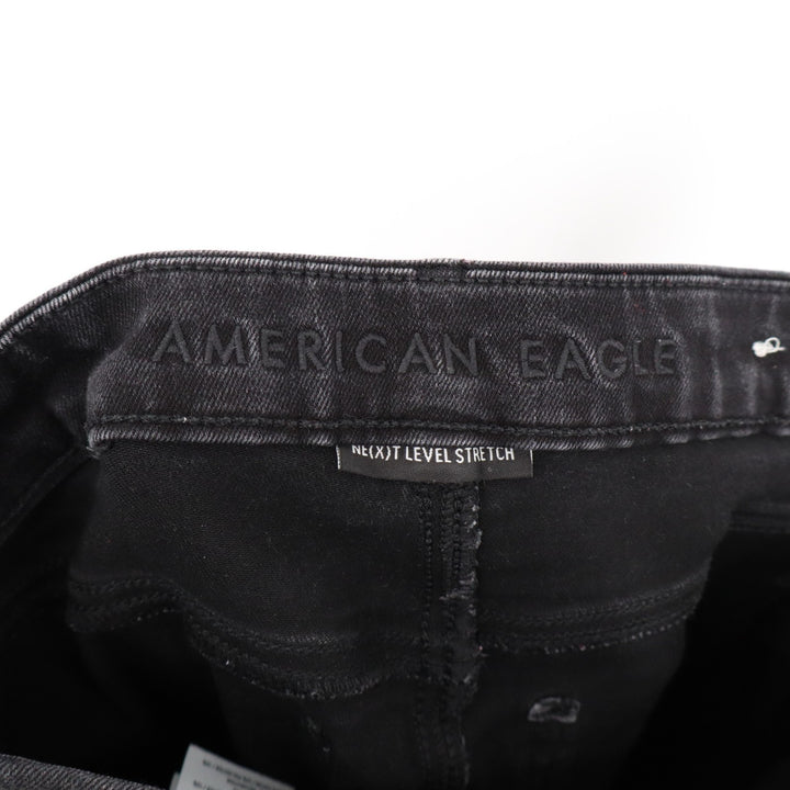 American Eagle Outfitters Skinny Jeans Womens 6 Long Black Denim Distressed