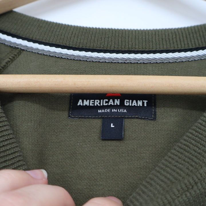 American Giant Classic Crewneck Long Sleeve Shirt Size L Made in USA