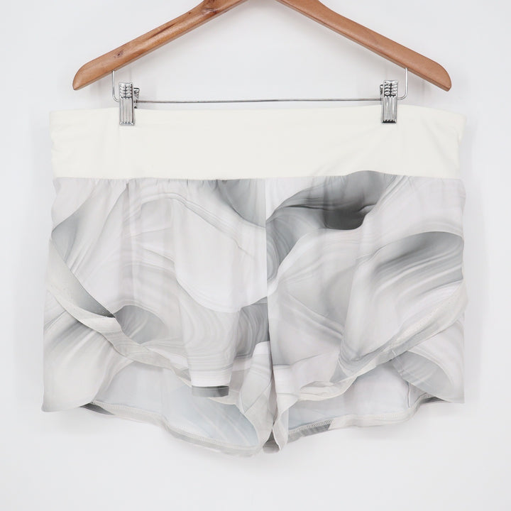 Calia Kick It Up Mid Rise Shorts XXL Dune Print Grey Womens