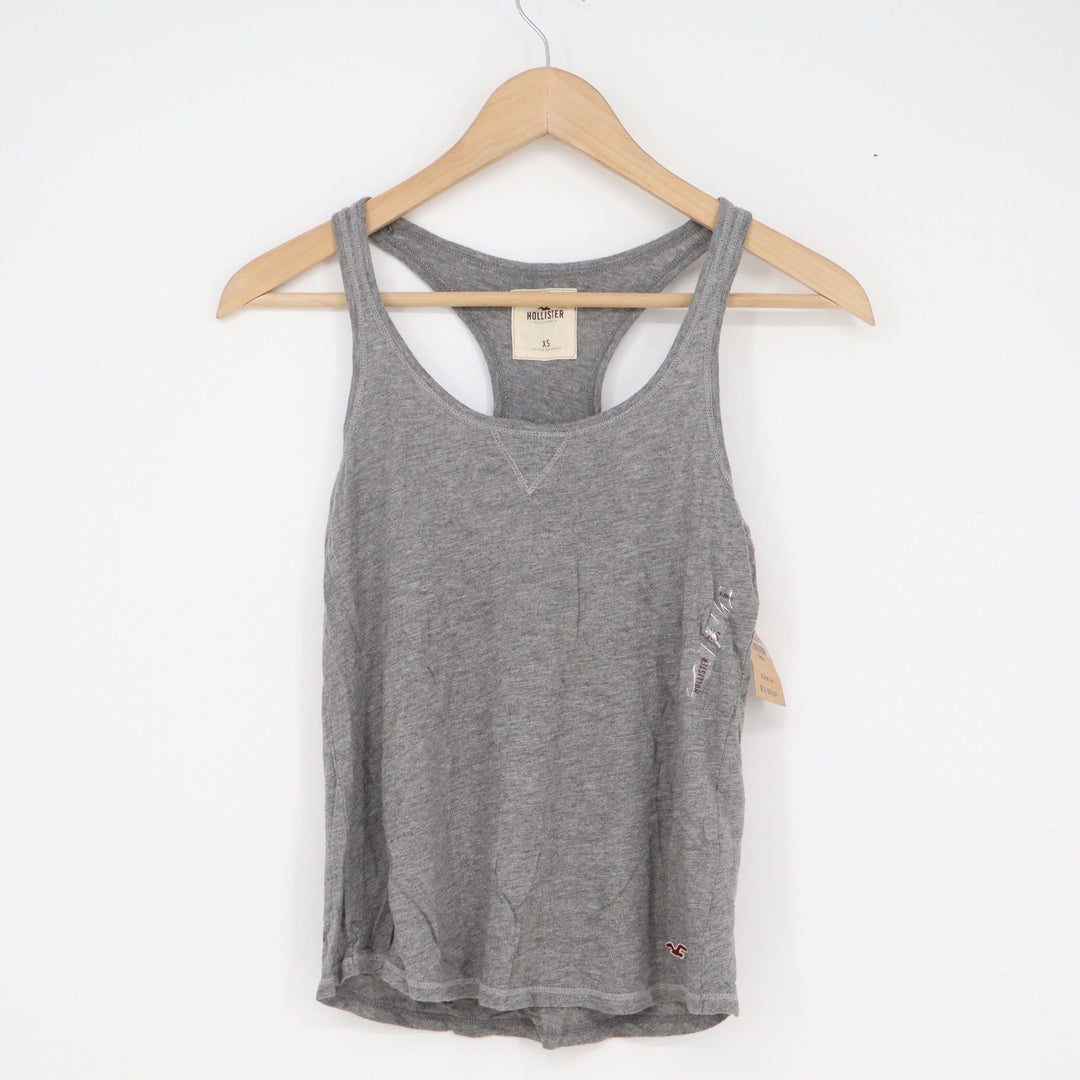 Hollister Womens XS Grey Racerback Tank Top NWT Cotton Modal