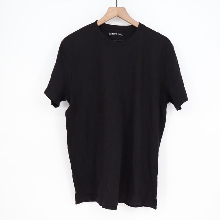 American Giant Mens Black Crew Neck Short Sleeve T Shirt Size Large Made USA
