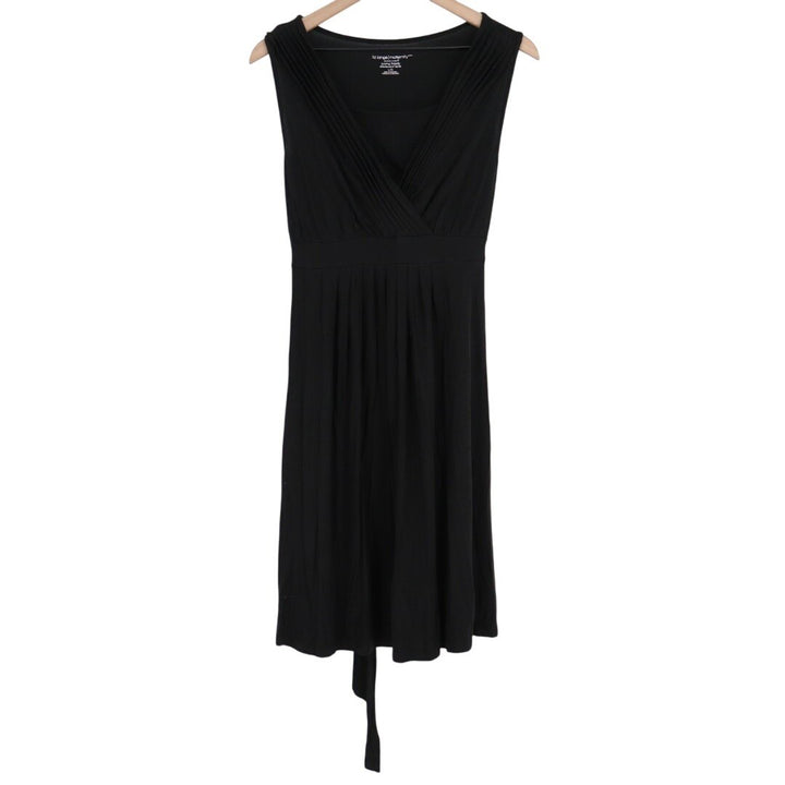 Liz Lange Maternity Nursing Friendly Fit & Flare Dress Women Large Black Stretch