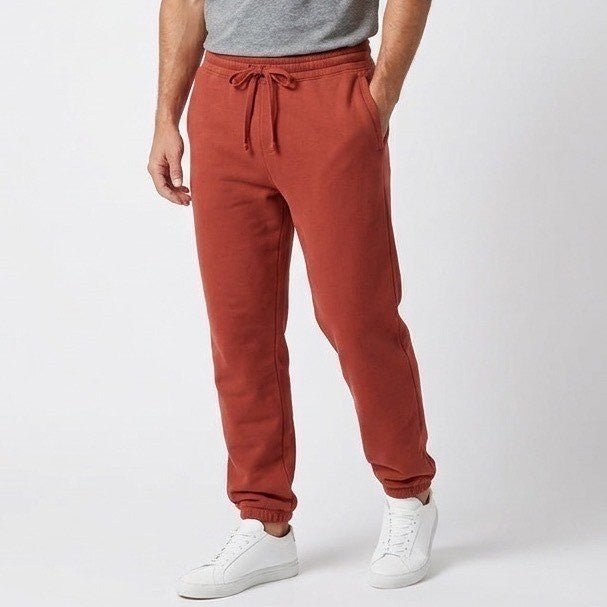 American Giant Classic Sweatpants Mens L Spiced Apple Cotton Fleece Drawstring